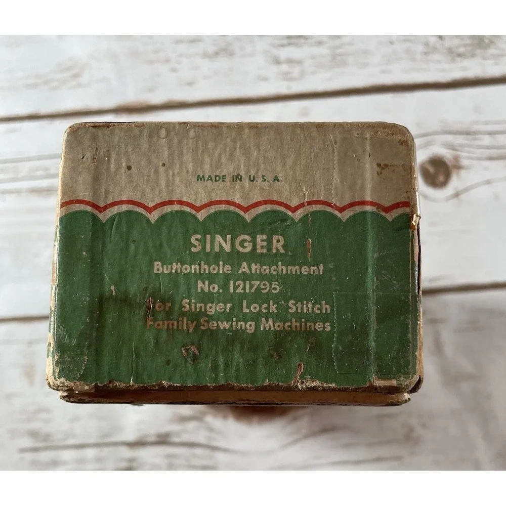 Vintage Singer Buttonhole Attachment in‎ Original Box Sweing Machine Accessory